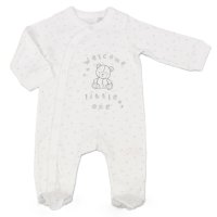 M15928: Baby " Welcome little One" Cotton Sleepsuit (NB-3 Months)